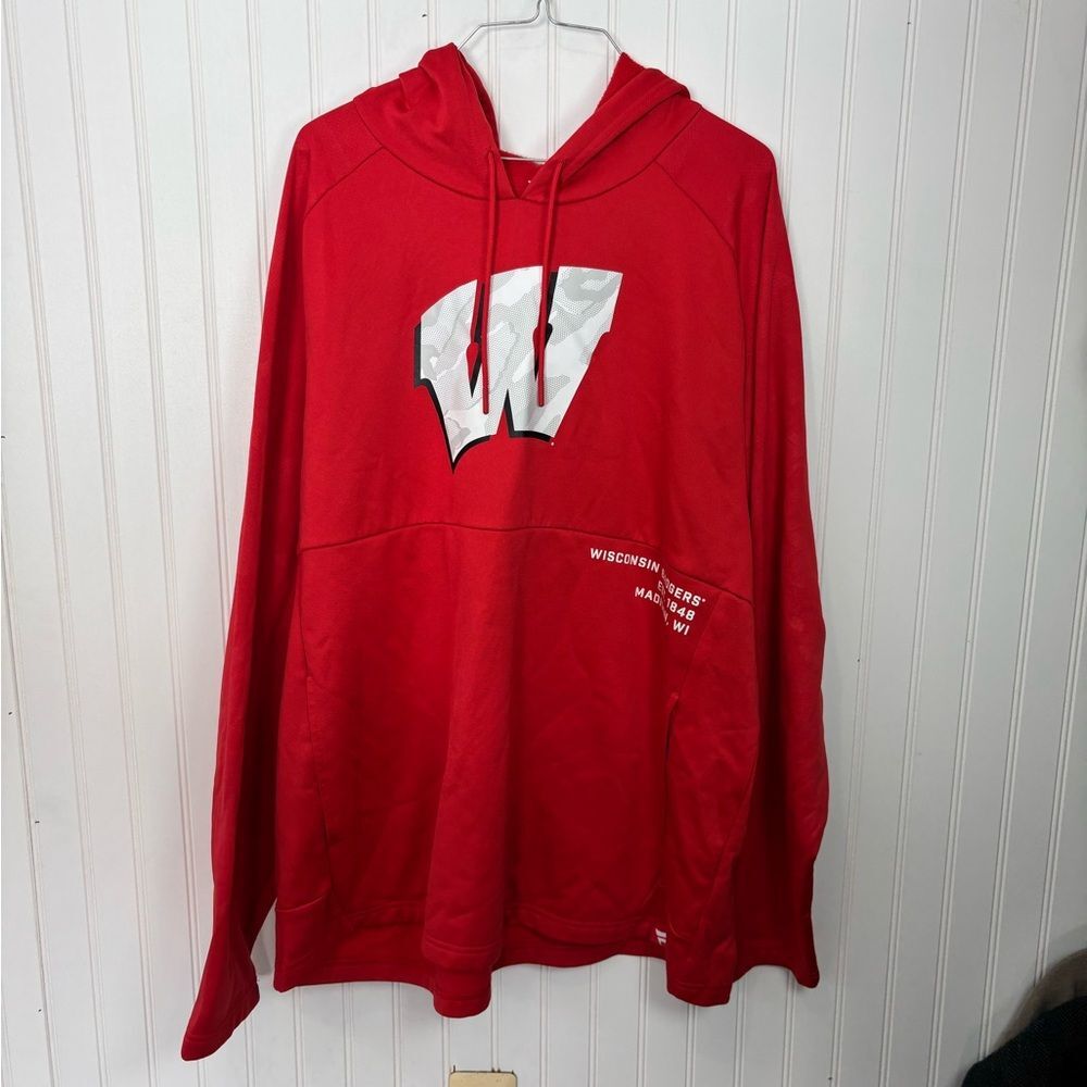 Fanatics college Red Wisconsin badgers Men's athletic Hoodie
